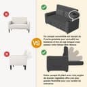 Devoko 2-Sitzer Schlafsofa 160 cm breit, Modernes Sofa mit Schlaffunktion, Ausziehbare Schlafcouch mit Verstellbarer Rückenlehne, Platzsparendes Klappsofa für Wohnzimmer, Grau - 7