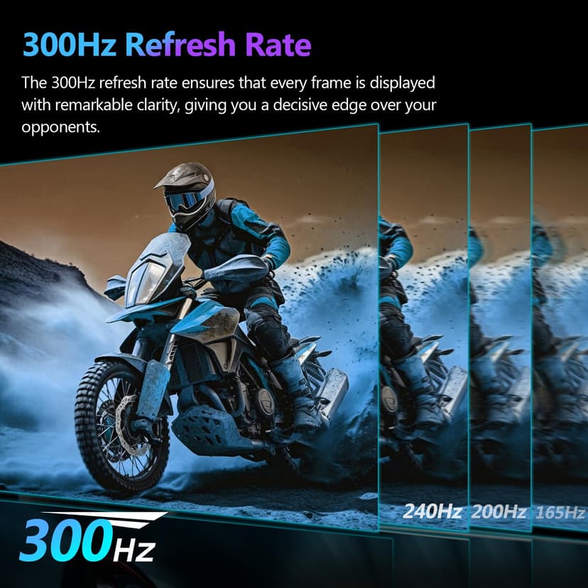 Z-Edge Ecran Pc Gamer Incurvé 27'' 300Hz (DP1.4 * 2), 1ms MPRT, FreeSync, FHD, 240Hz (HDMI2.0 * 2), Moniteur Gaming LED 16:9, Inclinaison Réglable, 1500R VA, 4000:1, VESA 100 * 100mm(DP Câble Inclus) - 2