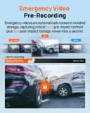 70mai A800SE Dash Cam Car Front Rear 4K UHD+1080P with GPS WiFi, Dual Car Camera with 128GB SD Card, F1.55 Aperture HDR, Night Vision, ADAS, 3 "IPS, 24/7 Parking Monitoring, Supports 512 GB Max - 5