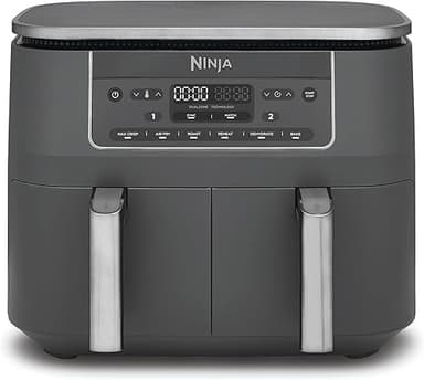 Ninja Dual Zone Digital Air Fryer, Two Drawers, 7.6L, 6-i…