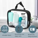 Toiletry Bag Kit Set: Hanging Travel Toiletry Bag + 311 TSA Cosmetic Liquid Bag + Ultralight Accessory Organizer Pouch, Black Ripstop, 3 Piece Toiletry Set - 7