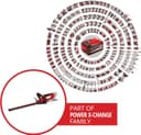 Einhell Cordless Hedge Trimmer 18V Power X-Change, 40cm (16 Inch), Lightweight, Laser-Cut Diamond-Ground Steel Blades, incl. Quiver, Without Battery GC-CH 18/40 Li Solo - 2