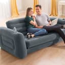 Intex Queen Size Pull-Out Inflatable camping sofa bed Sleep Away Futon Couch with 3 quick inflation and deflation valves, ?203.2 x 231.14 x 66.04 cm, Charcoal grey - 4