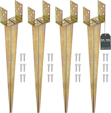 KOTARBAU® 4 pcs Fence Post Support - 0–125 mm (0–4.9 inch…