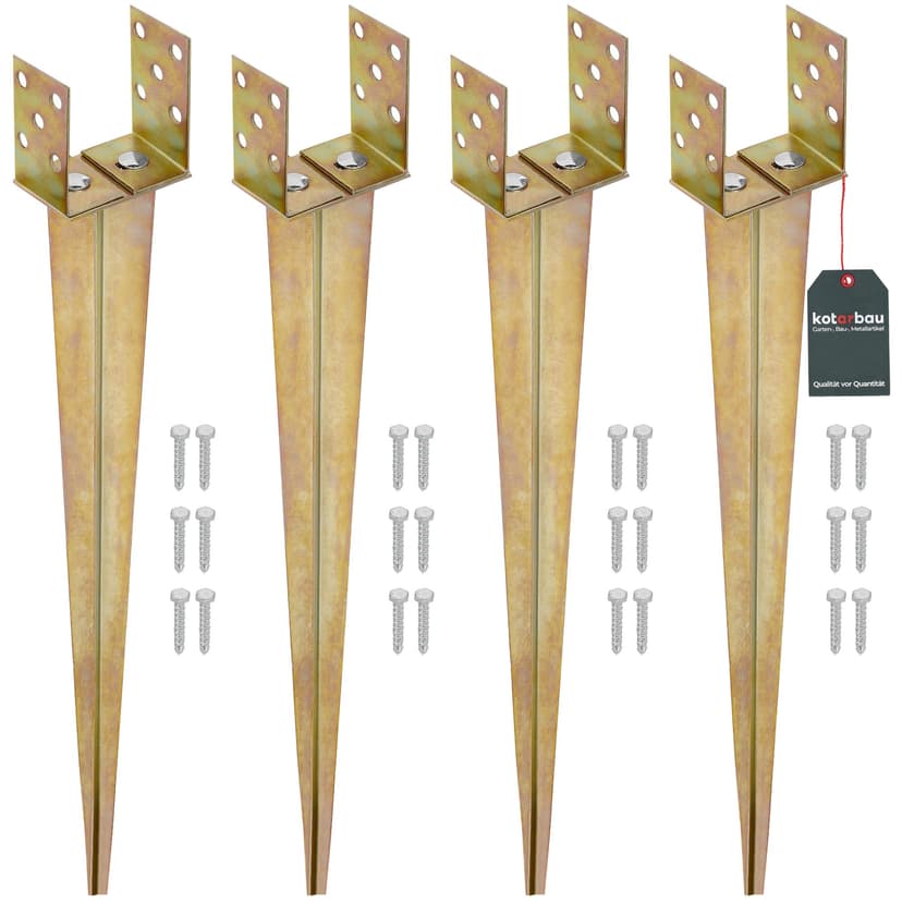 KOTARBAU® 4 pcs Fence Post Support - 0–125 mm (0–4.9 inch… - 1