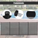 FANTASK 360 x 125 cm Pool Fence, Protective Fence, Child Proof, Pool Protection Fence for Swimming Pool Garden, Child Protection Fence, Pool Complete Set for Recessed Swimming Pools - 2