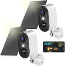 2K Outdoor Surveillance Camera Battery Solar Panel Camera Surveillance Outdoor WiFi Colour Night Vision Wireless Cameras Outdoor Indoor PIR Motion Detection IP66 2.4GHz 2 - 1