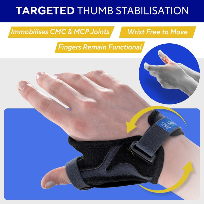 THUASNE Ligaflex Rhizo - Thumb Arthritis Support Splint - Spica Support for Trigger Thumb, Thumb Injuries - CE Medical Device (Size: 1, Right) - 4