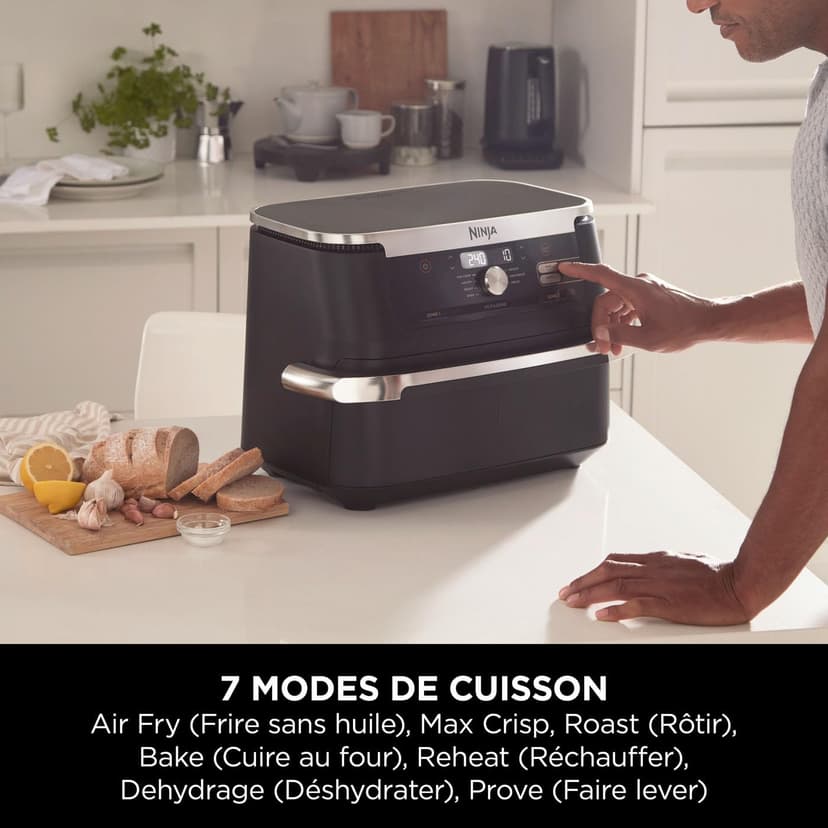 Ninja Foodi FlexDrawer Air Fryer, Dual Zone with Removable Divider, Large 10.4L Drawer, 7-in-1, Double Zone, Oil Free, Dishwasher Safe Nonstick Parts, Black AF500EU - 6