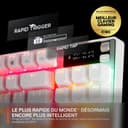 SteelSeries Apex Pro TKL Gen 3 - White Gaming Keyboard - Adjustable Hall Effect Switches; OmniPoint 3.0 - Game-Ready Presets - Rapid Trigger, Protection Mode, Rapid Tap/SOCD - French AZERTY - 2