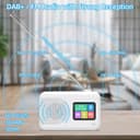 LFF DAB Radio, DAB Plus Radio, UKW-Digitalradio, Küchenradio mit Kabel oder Batteriebetriebenes, Farbdisplay Radios mit Bluetooth - 6