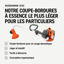 Husqvarna 122C : Coupe-Bordures Thermique 21,7 cm³, Largeur de Coupe 43 cm, Arbre courbé, Smart Start®, tête de Coupe Tap’n Go. - 7