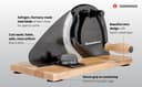 Zassenhaus Bread Slicer Manual Classic | Red | Solingen Blade Steel | Cutting Thicknesses 1-18 mm | Beech Wood Board and Crank | 30 × 25.5 × 19 cm - 3