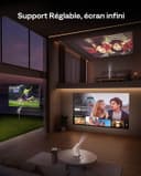 Aurzen BOOM Air Google TV Smart Projector with WiFi and Bluetooth, Portable Projector for Outdoor & Home Movie, 4K Supported, Adjustable Stand, USB-C Powered, Real-Time Focus, Dolby Audio, Off-White - 4