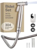Praknu Handheld Bidet Douche Shower Spray for Toilet in Stainless Steel Sprayer, Hose & Holder - Stainless Steel – for Standard G1/2 Connection – Easy to Install - 1