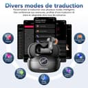 MINISO MS105 AI Headphones Translator, 3-in-1 Translation Headphones in Real Time with AI Translation Function, 134 Languages Translator Earbuds for Business, Travel and Study - 4
