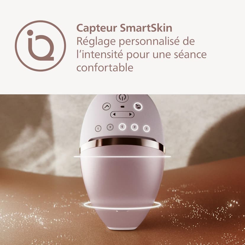Philips Lumea série 9900 - épilateur à lumière pulsée, alternative à l'épilation laser, SenseIQ et SkinAI, 3 embouts pour le corps, le visage et les zones de précision, avec ou sans fil, BRI953/02 - 7