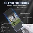 200-Piece Card Sleeves Set – Includes 100 Toploaders & 100 Clear Penny Sleeves and Gloves, Premium 3"x4" Top Loaders for Sports, MTG, Football & Game Cards - 4