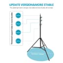 Neewer Heavy Duty Light Stand, Metal 13ft/4m Adjustable Photography Tripod C Stand with Spring Cushion 1/4" Screw for Studio LED Continuous Light Background Flash Strobe, Max Load: 22lb/10kg, Black - 4