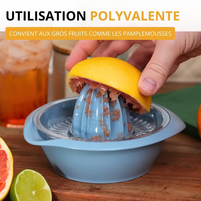 Westmark Presse-Orange/Citron/lemon avec Récipient, Diamètre : 18,7 cm, Capacité : 0,5 L, Plastique, Limetta, Bleu, B0CLGWVPZV - 7