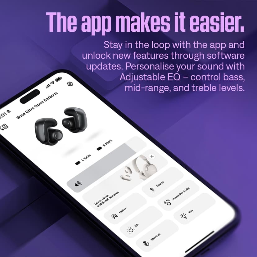 Bose Ultra Open Bluetooth Earbuds with OpenAudio Technology, Open Ear Wireless Earbuds, Up to 48 Hours of Battery Life, Desert Gold - Limited Edition - 7