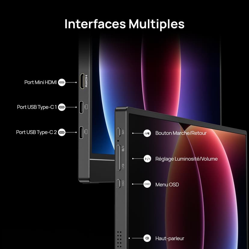 ARZOPA Écrans Portable 16,1" 144 Hz avec béquille, 106% sRGB 1920 × 1080P FHD HDR 144 Hz, Ultra Fin-Protection des Yeux-Deuxième écran Externe pour Ordinateur portable/PC/Mac/PS3/4/5/Xbox -Z1FC - 7