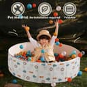 HB.YE Ball Pit for Babies and Toddlers Ball Pool Foldable Playground for Children's Room upgraded kids ball pit play yard Animal design |Gray 100 cm - 3