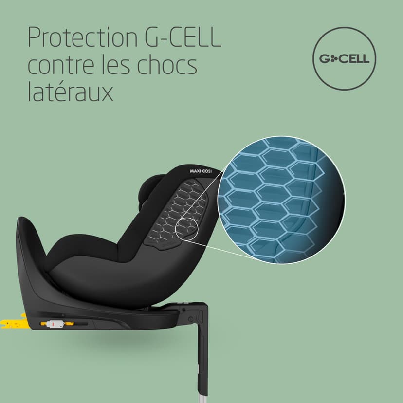 Maxi-Cosi Mica 360 S Comfort, Tissus respirants, Siège-auto isofix 360 pivotant, 0–4 ans (40–105 cm), Rotation FlexiSpin, 5 inclinaisons, Protection G-CELL, Crochets harnais Easy-in, Authentic Black - 4