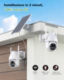 YESYAMO 2K Wireless Solar WiFi Surveillance Camera, 2.4GHz Solar Outdoor Camera with Solar Panel, 360° PTZ, Night Vision, Two-Way Audio, PIR Siren (White) - 7