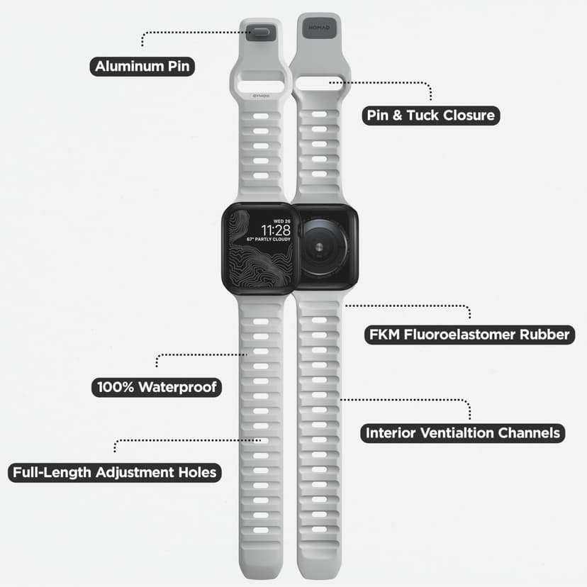 NOMAD Sport Band 42/44/45/49mm Lunar Gray - 5