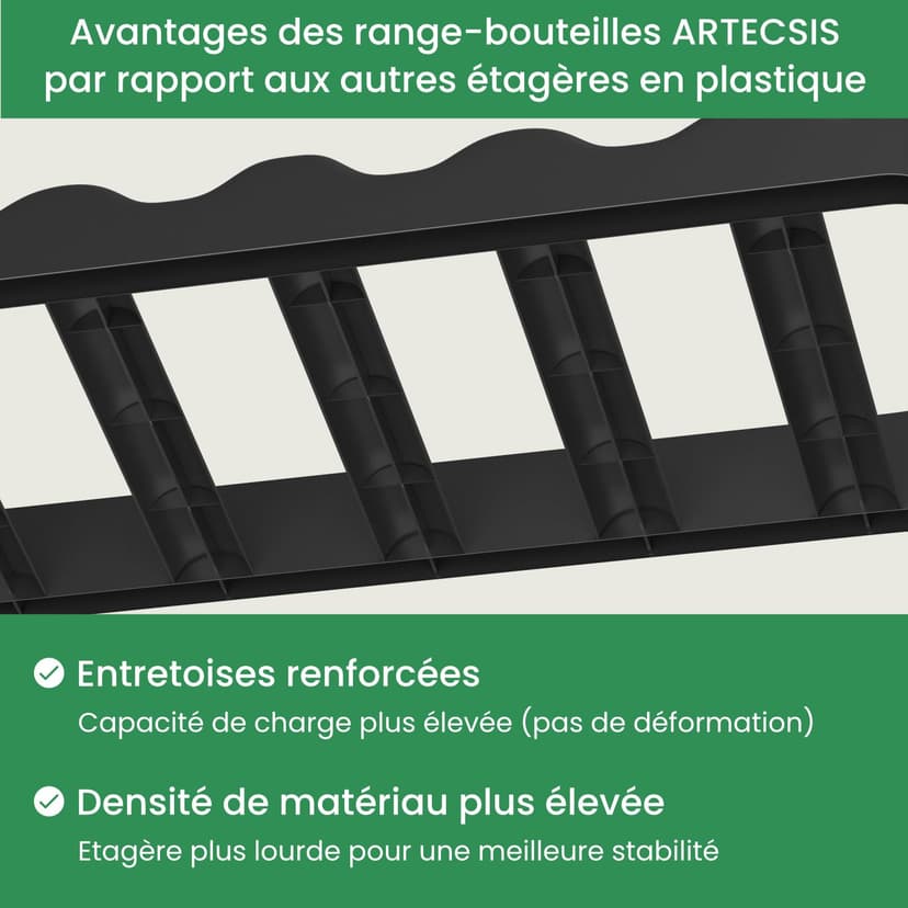 Modular Wine Rack, Bottle Rack, Bottle Storage, Bottle Holder, Wine Holder, plastic, Gris Anthrazit, 24 emplacements de bouteilles - 7