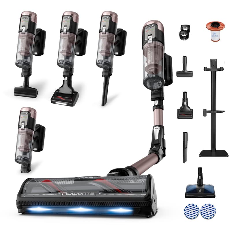 Rowenta RH9CD9E0 X-Force Flex 16.60 Animal Aqua, Aspirateur Sans Fil, Noir/Cuivre - 1