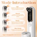 Yccu Aspirateur Point Noir Extracteur Points Noirs Visage Tire Comedon Points Noirs Anti Point Noir Nez Nettoyage des Pore Peau Soin Visage Blackhead Removal 4 Sondes et 4 Modes Rechargeable - 2