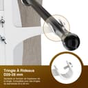 Curtain Rod Holder without Drilling, Bracket for Roller Shutter Box, Curtain Rod Holder, No Drilling, Bracket for Roller Shutter Box, White - 5