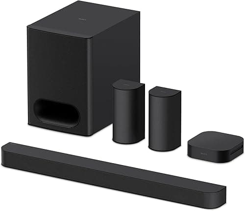 Sony BRAVIA Theatre System 6 (5.1-channel surround sound, 1000 W, with rear speaker and subwoofer, Dolby Atmos, DTS:X, AI Voice Zoom 3 with BRAVIA TV, DSEE, multi-stereo party mode) Black
