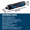 Bosch Professional Screwdriver Bosch GO 3 (incl. 8pcs bit Set, bit Holder, USB-C Cable, Mini Case) - 5