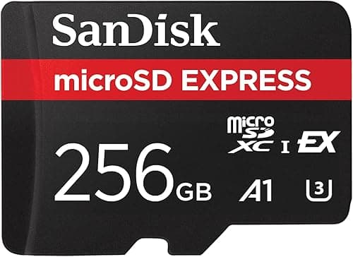 SanDisk microSD Express Card 256GB - Works with Nintendo Switch™ 2 (Up to 880MB/s Read, Up to 650MB/s Write, 210MB/s Sustained Write, SanDisk QuickFlow Technology, ThermAdapt, UHS-I, U3, C10)