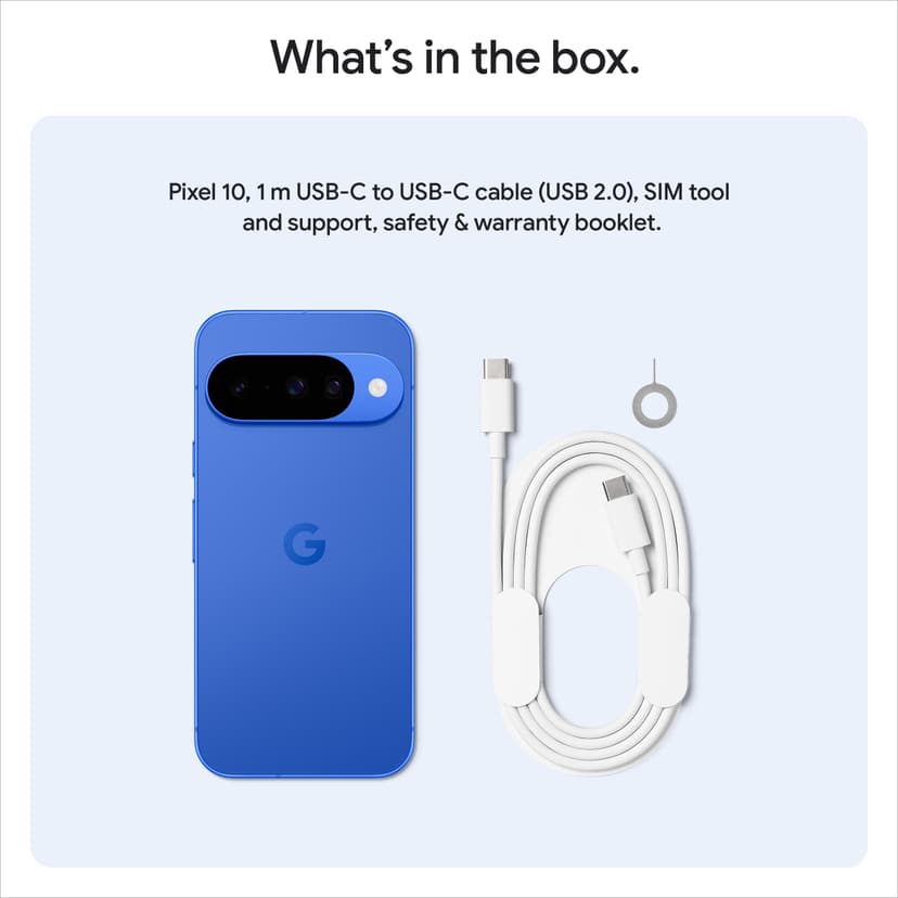 Google Pixel 10 - Unlocked Android Smartphone with Gemini, Advanced Triple Rear Camera, 24+ Hour Battery and 6.3" Actua Display - Indigo, 128GB - 9