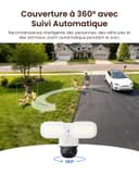 Reolink Camera Surveillance WiFi Exterieure, 4K Double Objectif, PTZ 360°, Zoom x6, Projecteur 3000 Lumens, Wi-FI 6, Détection Intelligente, Recherche Vidéo IA Locale, TrackFlex Floodlight WiFi - 3