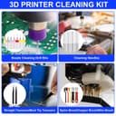 YOTINO 82 Pieces 3D Printer Accessories, 3D Printing Tool Kit, with Tweezers, Pliers, Carving Knife, Cleaning Needles, Wrench Set for Cleaning Finishing Printing - 3