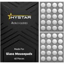 Hystar® Aero Glides | 40 Dot Mouse Skates for Glass Mousepad | High-Density PTFE | Rounded and Polished for Quiet Use - 1