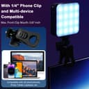 Lumière vidéo RVB, Robofun 80 LED avec batterie de 2500 mAh, CRI95+, petite lumière de caméra à intensité variable, 2700 K-7500 K, lumière photo compacte pour la prise de vue macro, la photographie de - 6
