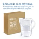 BRITA Wasserfilter Kanne Marella XL weiß (3,5l) inkl. 1x MAXTRA PRO Pure Performance Kartusche - große Filterkanne mit Smart Light LED & Klapp-Deckel, filtert Verunreinigungen & mehr - 8
