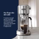 De'Longhi Dedica Duo EC890.M Barista Machine à café avec pompe, expresso et infusion à froid, machine à café manuelle avec tige à vapeur LatteArt, 15 cm de large, 2 expresso, écran tactile, tasse - 7