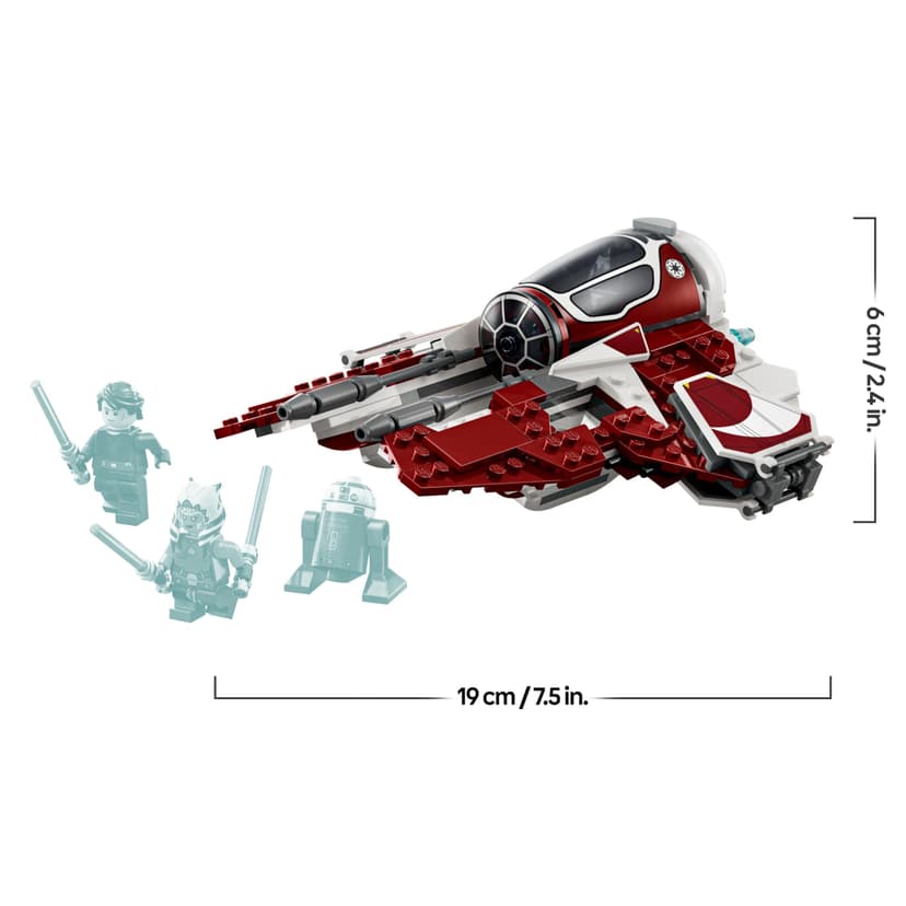 LEGO Star Wars 75401 Le Jedi Interceptor d’Ahsoka - Inclut Skywalker avec Sabres Laser et droïde R7-A7 - Jeu de Construction avec Chasseur à Construire pour garçons dès 8 Ans, Fans de The Clone Wars - 9
