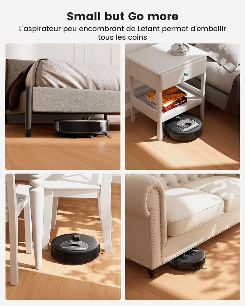 Lefant M330 Pro Robot Vacuum Cleaner 3 in 1, Robot Vacuum Cleaner 5000Pa Suction, DToF Navigation, Mapping, Virtual Zones, Obstacle Avoidance PSD, 150min, Connected by Alexa/APP/WiFi - 5