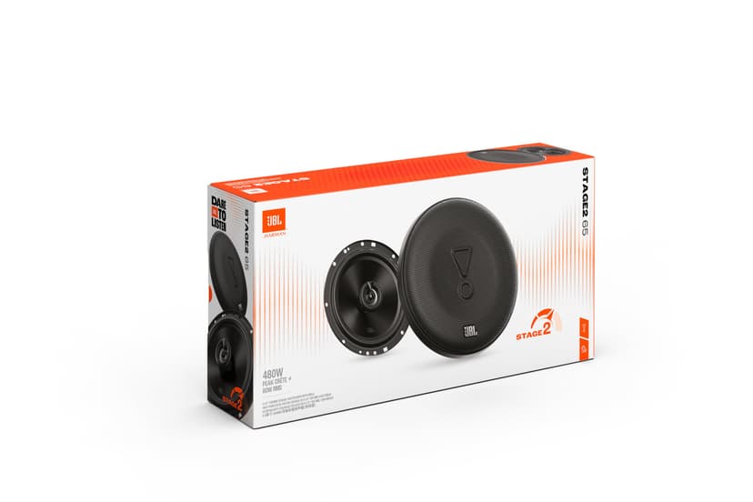 JBL Stage2 GEN2 65 – 6.5 Inch (165mm) 2-Way Coaxial Car Speakers – 60W RMS – 240W Peak – High Sensitivity Audio – OEM Upgrade – Compact Fit – Easy Install – With Grilles – Pair - 7