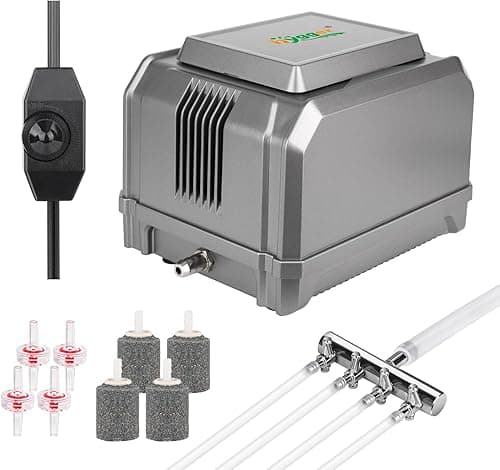 hygger Pompe à Air Aquarium, 1325 LPH Réglable Aérateur A…