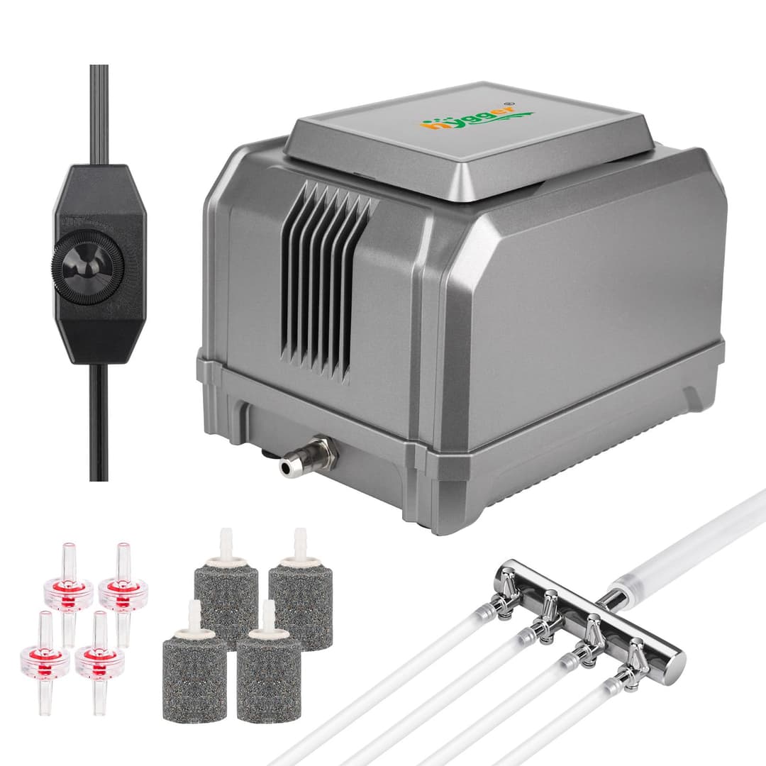 hygger Pompe à Air Aquarium, 1325 LPH Réglable Aérateur A…
