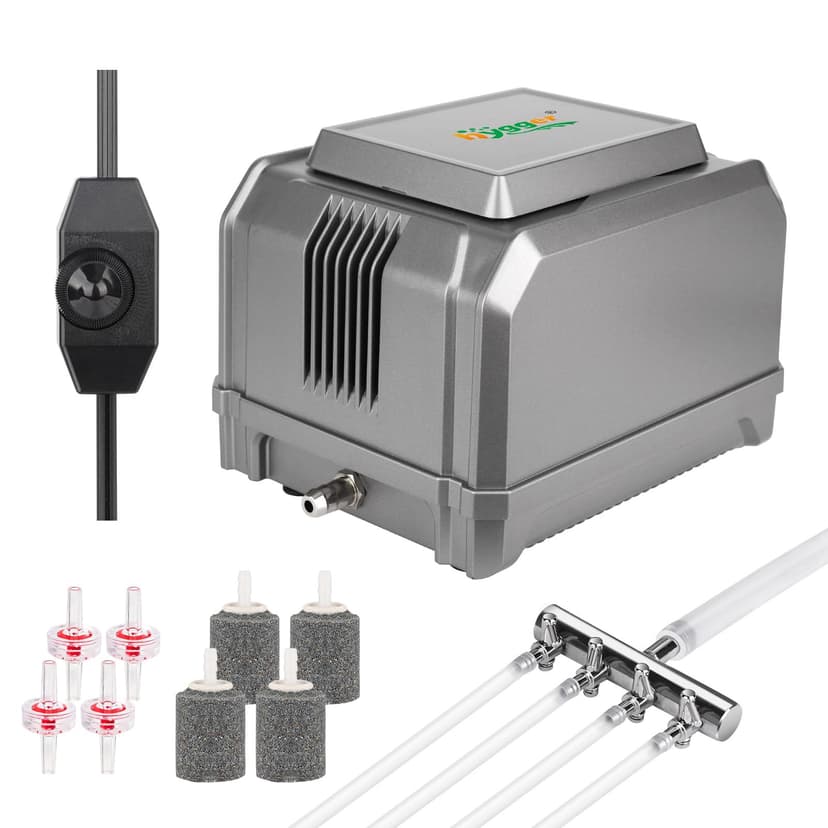 hygger Pompe à Air Aquarium, 1325 LPH Réglable Aérateur A… - 1